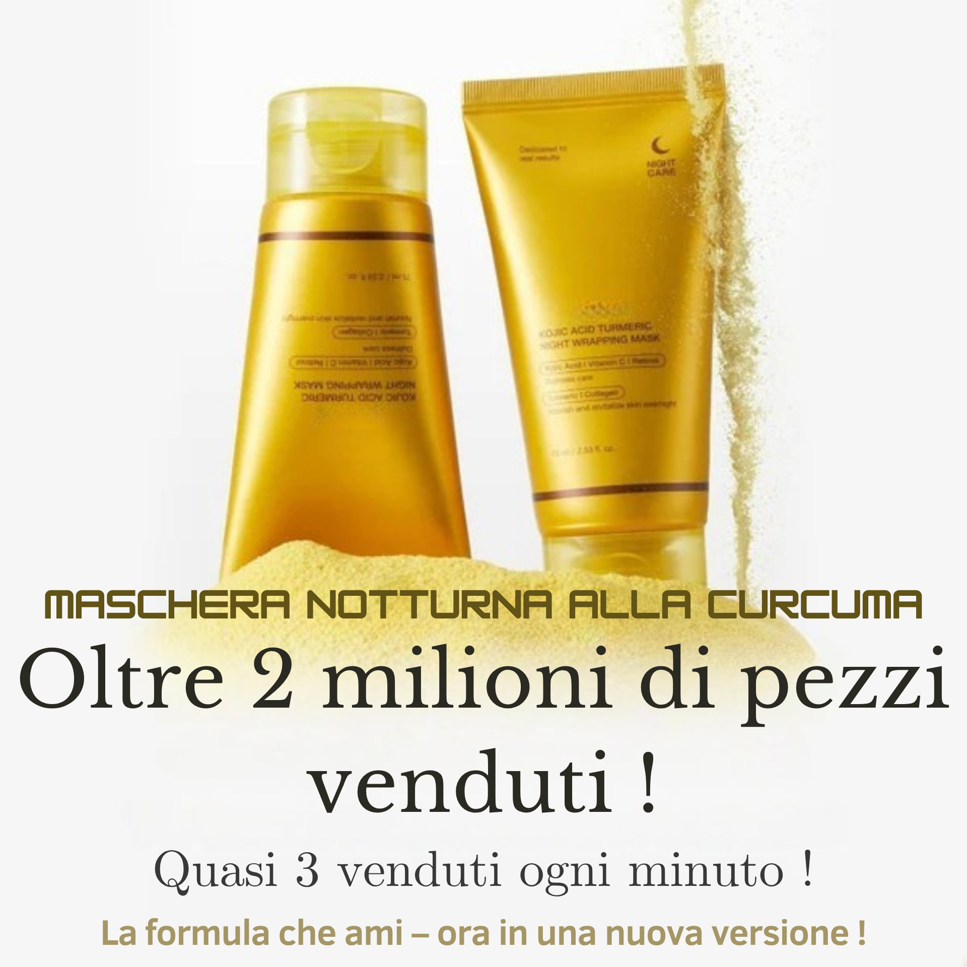 Maschera Coreana con Curcuma e Collagene
